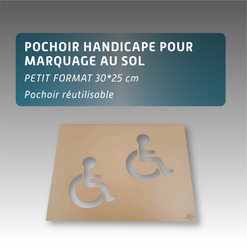 Pochoir HANDICAPE (petit format30*25) pour marquage au sol